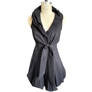 Samuel Dong Bubble Skirt Sleeveless Ruffle Neck Party Dress Size XS XSmall